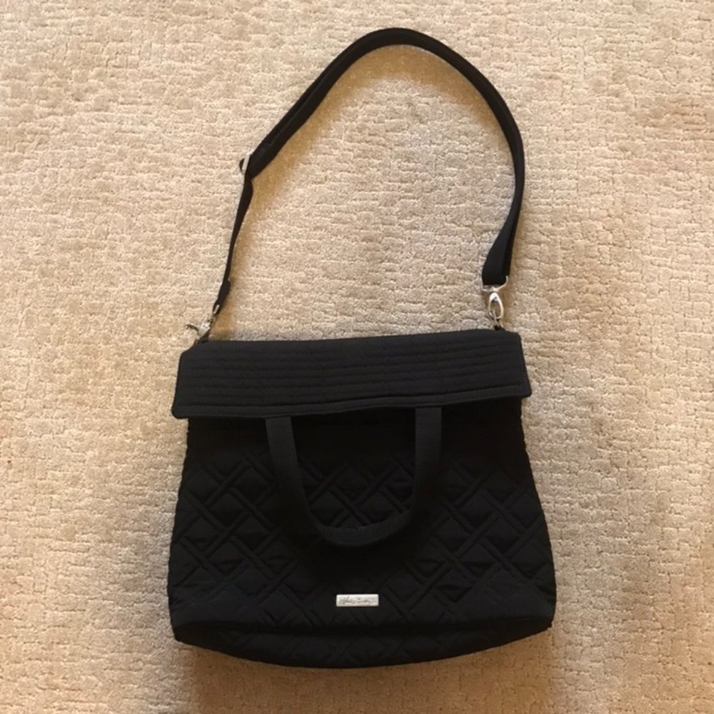 Vera Bradley Black “Quilted” Messenger bag!